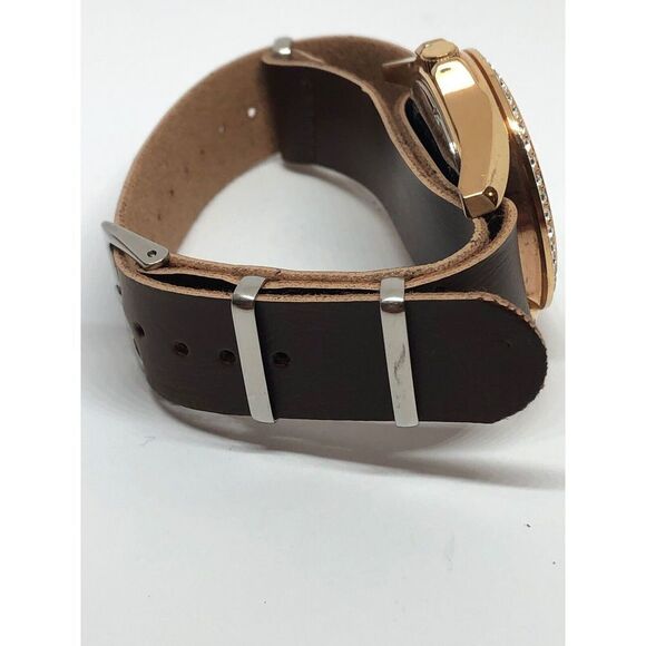 Fossil FS3385 Unisex Brown Leather Analog Dial Quartz Genuine Wrist Watch DV146 - Picture 8 of 8